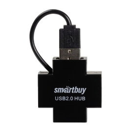 USB 2.0 Хаб Smartbuy 6900, 4 порта, черный (SBHA-6900-K) - 