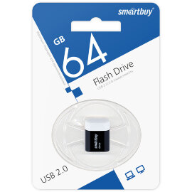 USB накопитель Smartbuy 64GB LARA Black (SB64GBLARA-K) - 