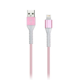 Дата-кабель Smartbuy 8pin кабель в TPE оплет. Flow3D, 1м. мет.нак.,<2А, розовый(iK-512FLbox rose)/50 - 