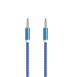 AUX кабель 3.5-3.5 мм (M-M), AUX STRAIGHT, 1 м, синий (A-35-35box blue) - 