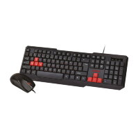 Проводной мультимедийный комплект клавиатура+мышь Smartbuy ONE черно-красный (SBC-230346-KR) /20