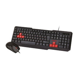 Проводной мультимедийный комплект клавиатура+мышь Smartbuy ONE черно-красный (SBC-230346-KR) /20 - 