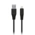 Дата-кабель Smartbuy USB - 8-pin для Apple, "карбон", экстрапрочн., 2.0 м, до 2А, черный iK-520n-2-k - 