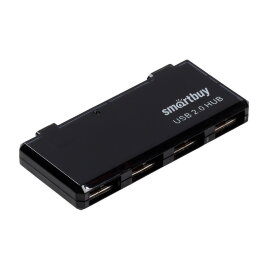 USB 2.0 Хаб Smartbuy 6110, 4 порта, черный (SBHA-6110-K) - 