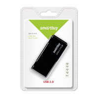 USB 2.0 Хаб Smartbuy 6110, 4 порта, черный (SBHA-6110-K)