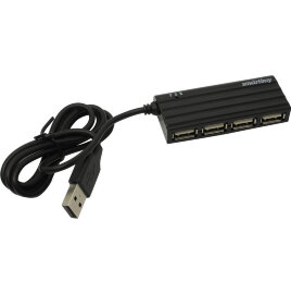 USB 2.0 Хаб Smartbuy 6810, 4 порта, черный (SBHA-6810-K) - 