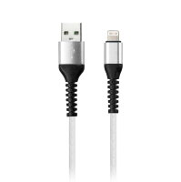 Дата-кабель Smartbuy USB - 8-pin , "карбон", экстрапрочн., 2.0 м, до 2А, черный (iK-520n-2-ks)