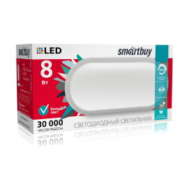 Cветодиодный (LED) светильник HP Smartbuy Овал-8W/4000K/IP65 (SBL-HPOval-8W-4K)/100 - 