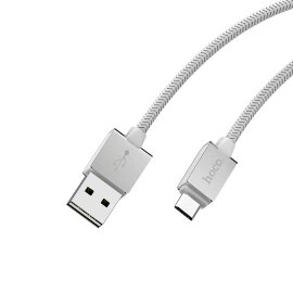 HOCO U49 Белый кабель USB 2.4A (microUSB) 1.2м - 