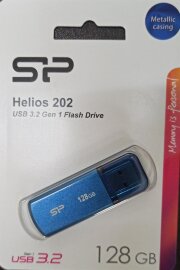 USB 3.2 Gen1 накопитель Silicon Power 128GB Helios 202 Blue (SP128GBUF3202V1B) - 