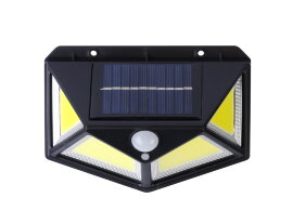Настенный светильник 10 Вт COB, на солнечных батареях, с датчиком движения, черный (SBF-22-MS)/100 - 