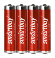 Батарейка алкалиновая Smartbuy LR03/4S (24/480)  (SBBA-3A24S)