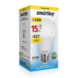 Светодиодная (LED) Лампа Smartbuy-A60-15W/3000/E27 - 