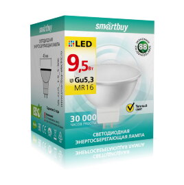 Светодиодная (LED) Лампа Smartbuy-Gu5,3-9,5W/3000 (SBL-GU5_3-9_5-30K) - 