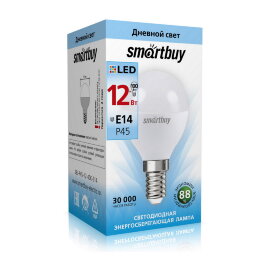 Светодиодная (LED) Лампа Smartbuy-P45-12W/4000/E14 (SBL-P45-12-40K-E14)/100 - 