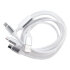 Дата-кабель Smartbuy USB - 3 в 1 Micro+C+8pin, резин, толст. 1.2 м, до 3А белый (iK-312QBOMB white) - 