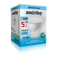 Светодиодная (LED) Лампа Smartbuy-Gu5,3-05W/4000