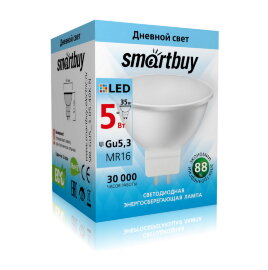 Светодиодная (LED) Лампа Smartbuy-Gu5,3-05W/4000 - 