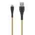 Дата-кабель Smartbuy USB - micro USB, "карбон", экстрапрочный,2.0 м, до 2А, желтый (iK-20n-2 yellow) - 