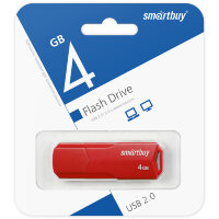 USB 2.0 накопитель SmartBuy 4GB CLUE Red (SB4GBCLU-R)