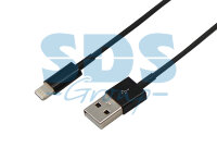 USB кабель для iPhone 5/6/7 моделей шнур 1М черный REXANT