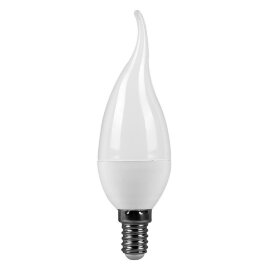 Светодиодная (LED) Свеча на ветру матовая Лампа Smartbuy-C37-12W/6000/E14 (SBL-C37Can-12-60K-E14)/10 - 