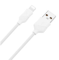 HOCO X6 Белый кабель USB 2.4A (iOS Lighting) 1м