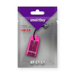 Картридер Smartbuy 710, USB 2.0 - MicroSD, фиолетовый (SBR-710-F) - 