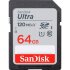 SDXC карта памяти SanDisk 64GB Class10 Ultra UHS-I 120MB/s (SDSDUN4-064G-GN6IN) - 
