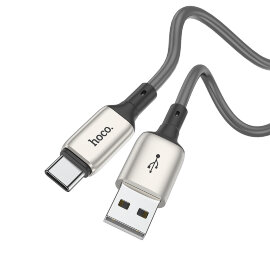 HOCO X66 Серый кабель USB 3A (TYPE-C) 1м - 