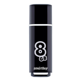 USB 2.0 накопитель Smartbuy 8GB Glossy series Black (SB8GBGS-K) - 