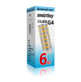 Светодиодная (LED) Лампа Smartbuy-G4-220V-6W/4000/G4 (SBL-G4220 6-40K) - 