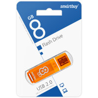 USB 2.0 накопитель Smartbuy 8GB Glossy series Orange (SB8GBGS-Or)