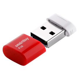 USB 2.0 накопитель Smartbuy 8GB LARA Red (SB8GBLara-R) - 