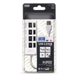 USB 2.0 хаб с выключателями, 4 порта, СуперЭконом, белый, SBHA-7204-W - 