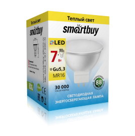 Светодиодная (LED) Лампа Smartbuy-Gu5,3-07W/3000 - 