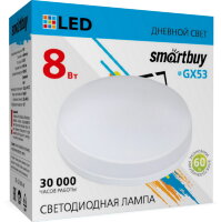 Светодиодная (LED) Tablet GX53 Smartbuy-8W/4000K/Мат рассеиватель (SBL-GX-8W-4K)
