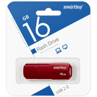 USB 2.0 накопитель SmartBuy 16GB CLUE Burgundy (SB16GBCLU-BG)
