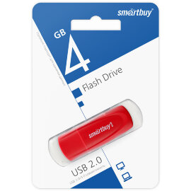 UFD 2.0 накопитель SmartBuy 004GB Scout Red (SB004GB2SCR) - 