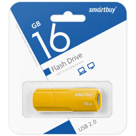 USB 2.0 накопитель SmartBuy 16GB CLUE Yellow (SB16GBCLU-Y) - 