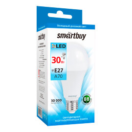 Светодиодная (LED) Лампа Smartbuy-A70-30W/6000/E27 (SBL-A70-30-60K-E27) - 