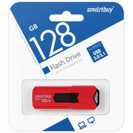 USB 3.0 накопитель Smartbuy 128GB STREAM Red (SB128GBST-R3) - 