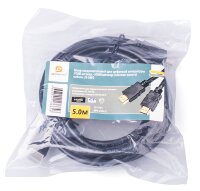 Шнур HDMI штекер - HDMI штекер 5.0м,(никель-золото, сетка-нейлон)