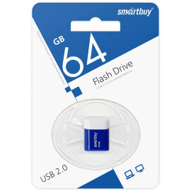 USB 2.0 накопитель Smartbuy 64GB LARA Blue (SB64GBLARA-B) - 