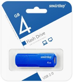 USB накопитель SmartBuy 4GB CLUE Blue (SB4GBCLU-BU) - 