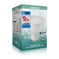 Светодиодная (LED) Лампа Smartbuy-Gu10-9_5W/6000 (SBL-GU10-9_5-60K)/100