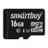 micro SDHC карта памяти Smartbuy 16GB Сlass 10 UHS-I (без адаптеров) - 