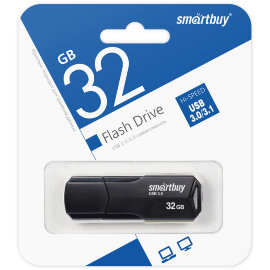 USB 3.0/3.1 накопитель SmartBuy 32GB CLUE Black (SB32GBCLU-K3) - 