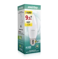 Светодиодная (LED) Лампа Smartbuy-C37-9,5W/3000 (SBL-C37-9_5-30K-E27)