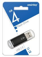 USB 2.0 накопитель Smartbuy 4GB V-Cut Black (SB4GBVC-K)